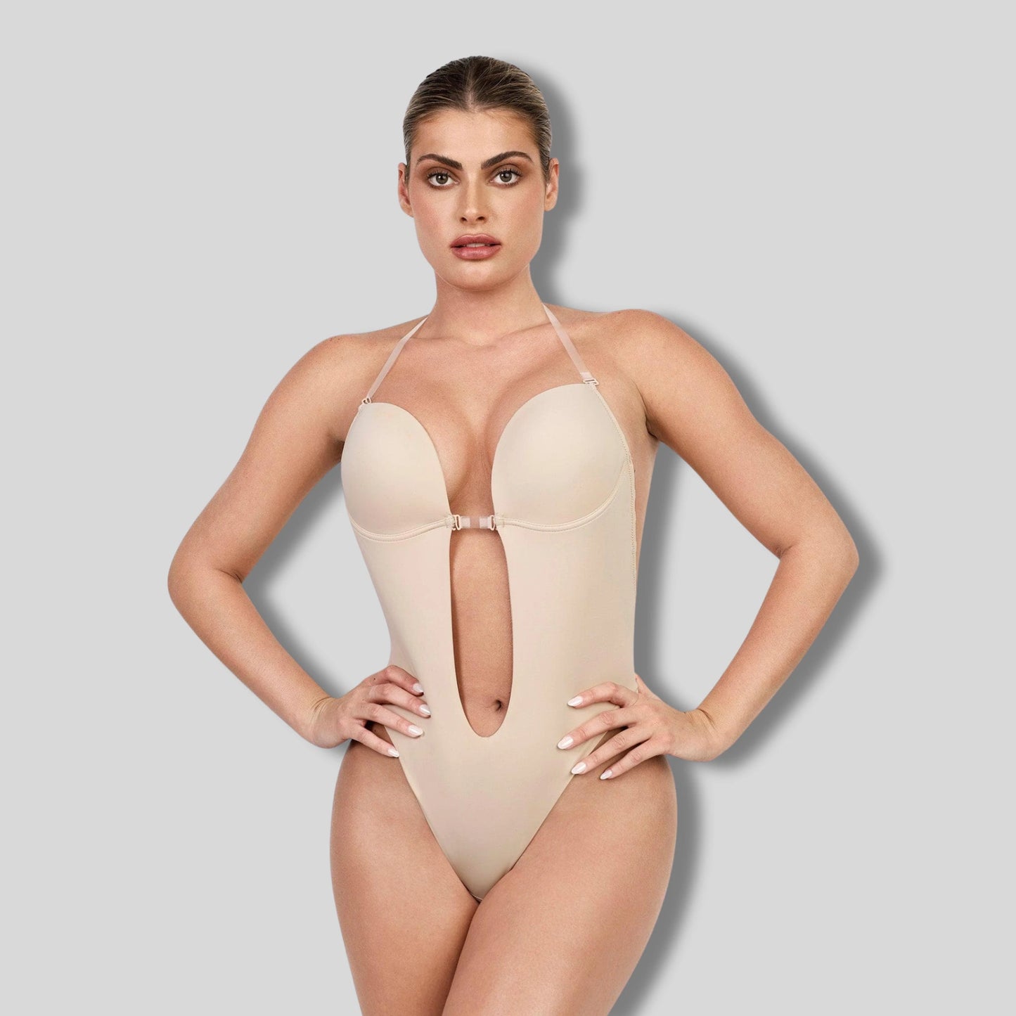 Body Moldeador  Con Escote SOLO XL BEIGE