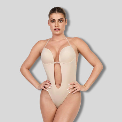 Body Moldeador  Con Escote SOLO XL BEIGE