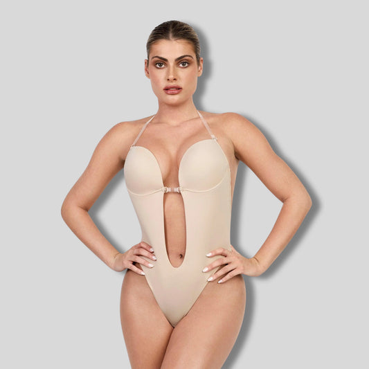 Body Moldeador  Con Escote SOLO XL BEIGE